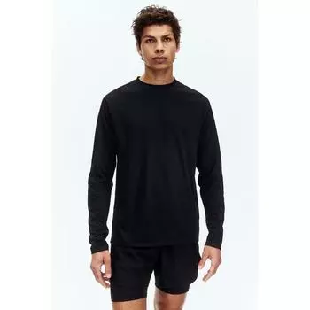 H M dryMove Long Sleeve Sport Top Black XS
