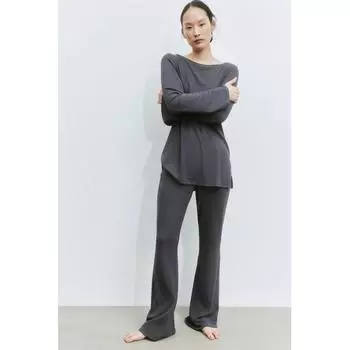 H M flared pants dark grey