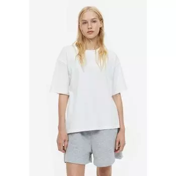 H&M Футболка Boxy Белая 1158572002