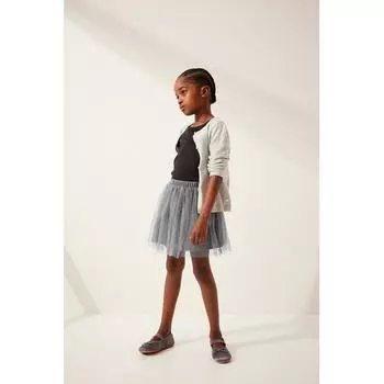 H M glitter tulle skirt grey