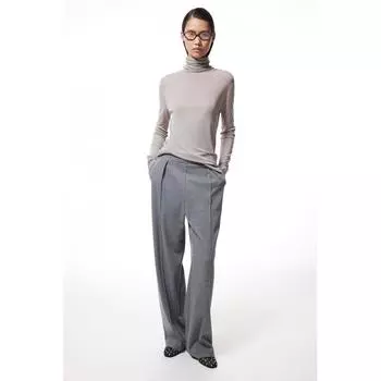 H M High Waist Tailored Trousers Gray Pinstripe