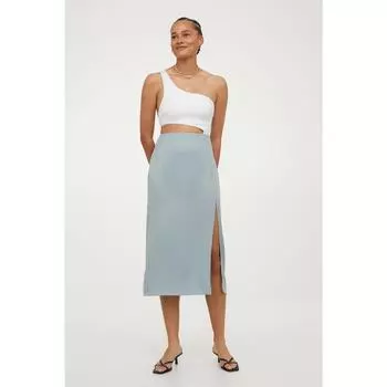 H&M Юбка из лиоцелла Светло-бирюзовая 0987726001