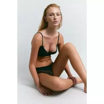 H&M кружевной бюстгальтер пуш-ап черный 1193268001