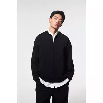 Кардиган свободного кроя из джерси HM черного цвета XS