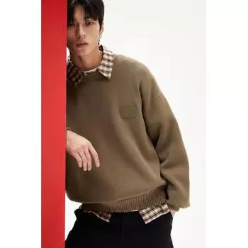 H M Loose Fit Sweater kHaki Green S