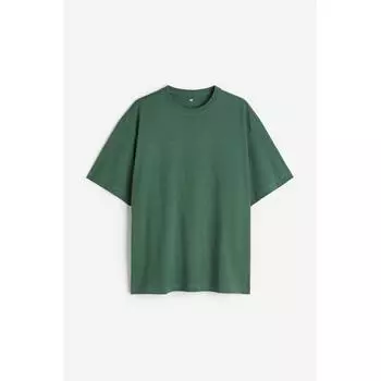 H M Loose FiT T sHirT Dark Green S
