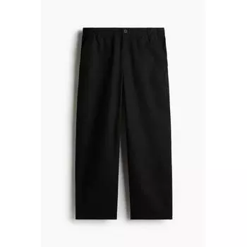 H M Loose Fit Twill cHino Pants Black XS