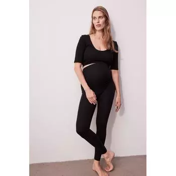 H M MAMA Jersey Leggings 2 Piece Set Black