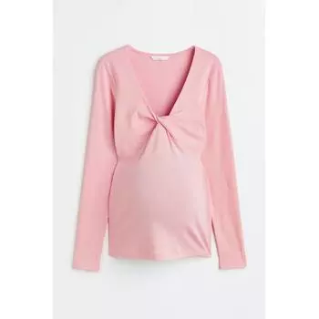 H M MAMA knot detail top pink