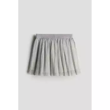 H M metallic skirt silver color