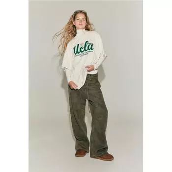 H&M оверсайз-футболка с принтом светло-бежевый/UCLA