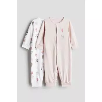 H M Pajama Suit 2 Piece Set Pink Balloon