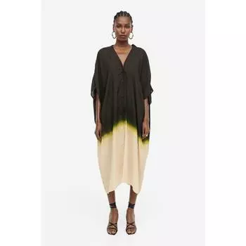 H&M Платье-кафтан Oversized Черное Омбре 1169910005