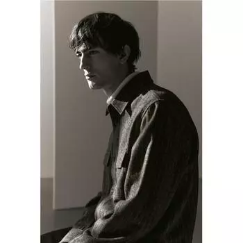 HM Regular Fit Felt oversHirt Серый в полоску S