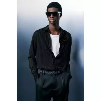 H M Regular Fit sHirt Black S