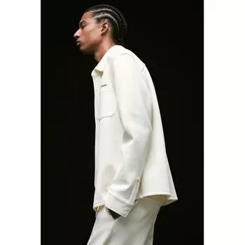 Рубашка и куртка HM Regular Fit кремового цвета M