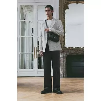 H M Relaxed Fit Coated Pants Black XS