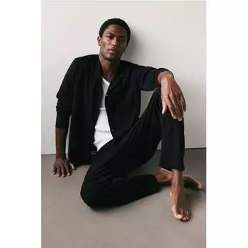 Пижама HM свободного кроя из хлопкового джерси черного цвета S