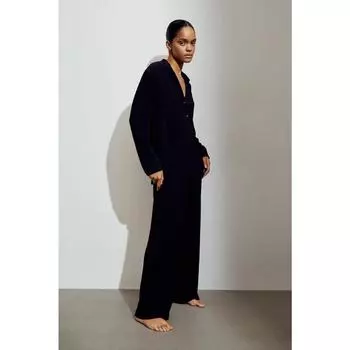 Рубашка HM Crinkle Lounge черная 1185959001 XSEUR XSP