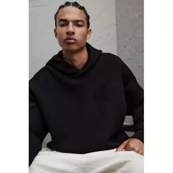 H M Scuba Hoodie Loose Fit Black XS