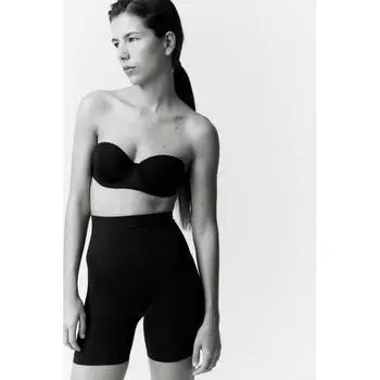 H M Shaping Push Up Biker Shorts Black