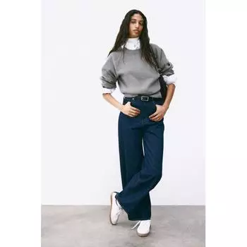 H M short sweater grey melange