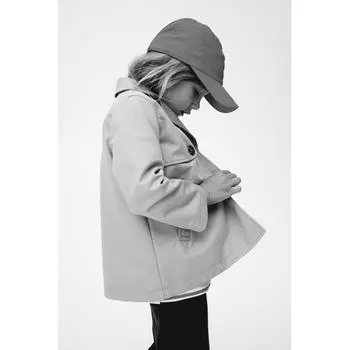 H M short trench coat beige