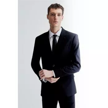 Куртка HM Skinny Fit черного цвета 42