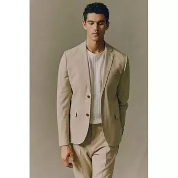Куртка HM slim Fit бежевого цвета 42