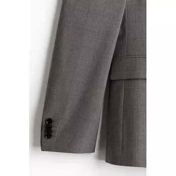 H M Slim Fit jacket grey check