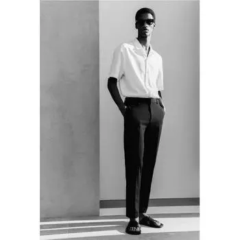 H M sliM Fit Trousers Black 28