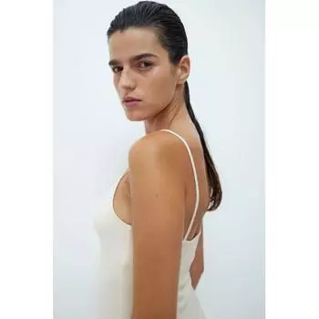 H M strap top cream