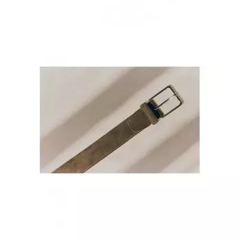 H M suede belt dark beige