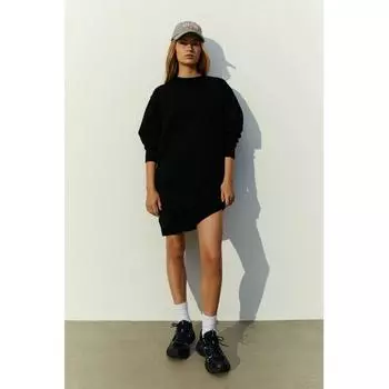 H M sweat dress black