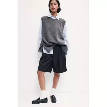 H M sweater vest dark grey melange
