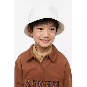 H M twill bucket hat white