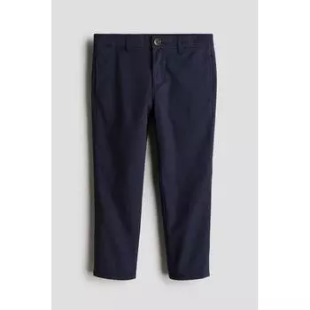 H M Twill Chino Pants Navy Blue