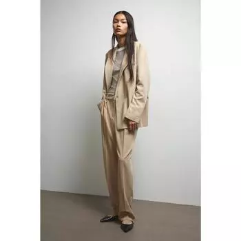 H&M зауженные брюки бежевые 1177412002