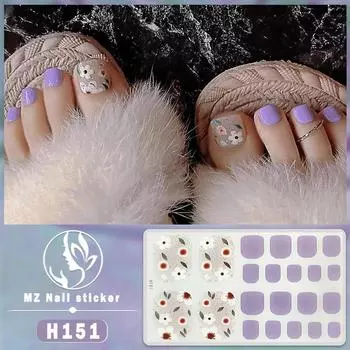 H новая наклейка для ногтей 3D алмазная наклейка для ногтей водонепроницаемая долговечная белая наклейка для ногтей H133