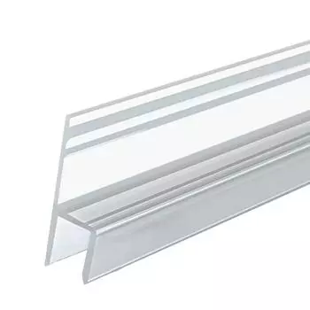 H-образные уплотнительные полосы для стеклянной двери ванной комнаты, водонепроницаемые, изготовлены из прочного силикона для предотвращения протечек и легкой установки. A