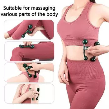 H-образный триггерный точечный массажер для тела, глубокий массаж тканей, портативный ручной массажный инструмент для трапециевидной мышцы, талии, спины, рук