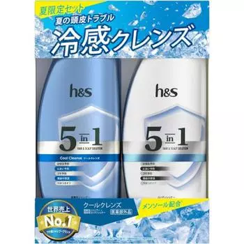 h&s 5in1 Cool Cleanse Series Shampoo + Conditioner Summer Limited Set 340g + 340g H&S