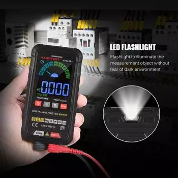 HABOTEST HT124B+ Мультиметр 4000 отсчетов True RMS Интеллектуальный цифровой мультиметр 600 В переменного/постоянного тока