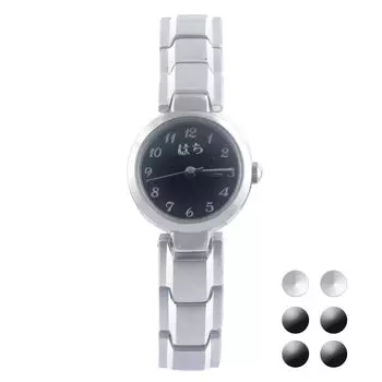 [Hachi] Часы с германиевым браслетом, мужские, женские, магнитный браслет, специальные кварцевые часы, ювелирные изделия из германия (черный)