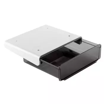 Hachibanya Ящик для хранения аксессуаров, модифицированный ящик для хранения канцелярских принадлежностей, черный, под столешницей, большой, тип BIG