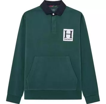 Hackett Pocket Rby поло с длинными рукавами XS