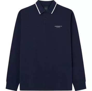 Hackett Tipped поло с длинными рукавами M