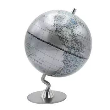 hackgear Интерьер Антиквариат Мир География Английский Космос Производство Реквизит Глобус, Карта, Объект, Нотация, (Серебряный) серебряный