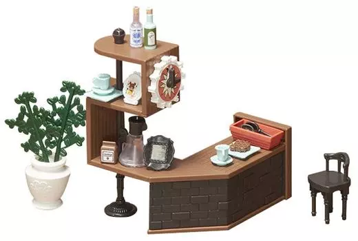 Haco Room Bear School Cafe Counter Kit Plastic Model Color-coded