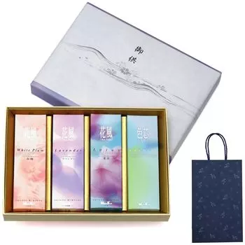 Хацубон представляет типы внешней сумки для переноски 49-й 1-й сделано в подношениях с низким дымом, благовония, подарки, [3 Ханакадзэ, сандаловое дерево, подношения, упаковка,